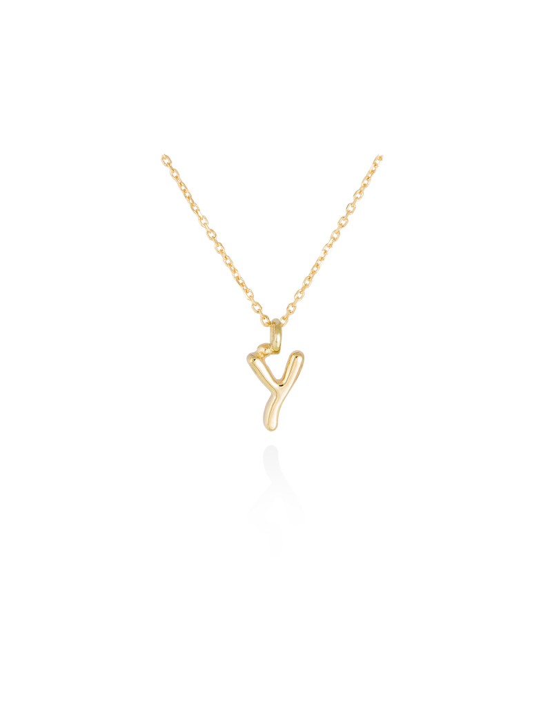 Collar letra inicial oro amarillo 18k · Letra Inicial Personalizada