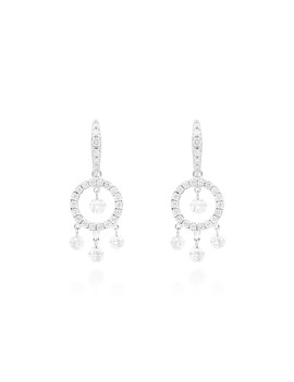 Pendientes Chandelier Ballerina Oro Blanco | 1.01ct Diamantes · Marga Mira