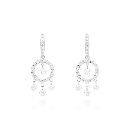 Pendientes Chandelier Ballerina Oro Blanco | 1.01ct Diamantes · Marga Mira
