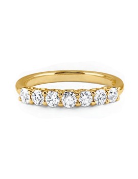 Hilda: Anillo de 7 Diamantes Oro Amarillo 18K · Joyería Marga Mira