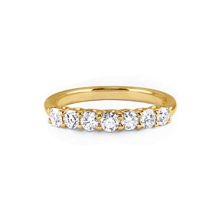 Hilda: Anillo de 7 Diamantes Oro Amarillo 18K · Joyería Marga Mira