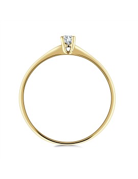 Roma: Anillo Diamante Solitario oro Amarillo 18k · Joyería Marga Mira