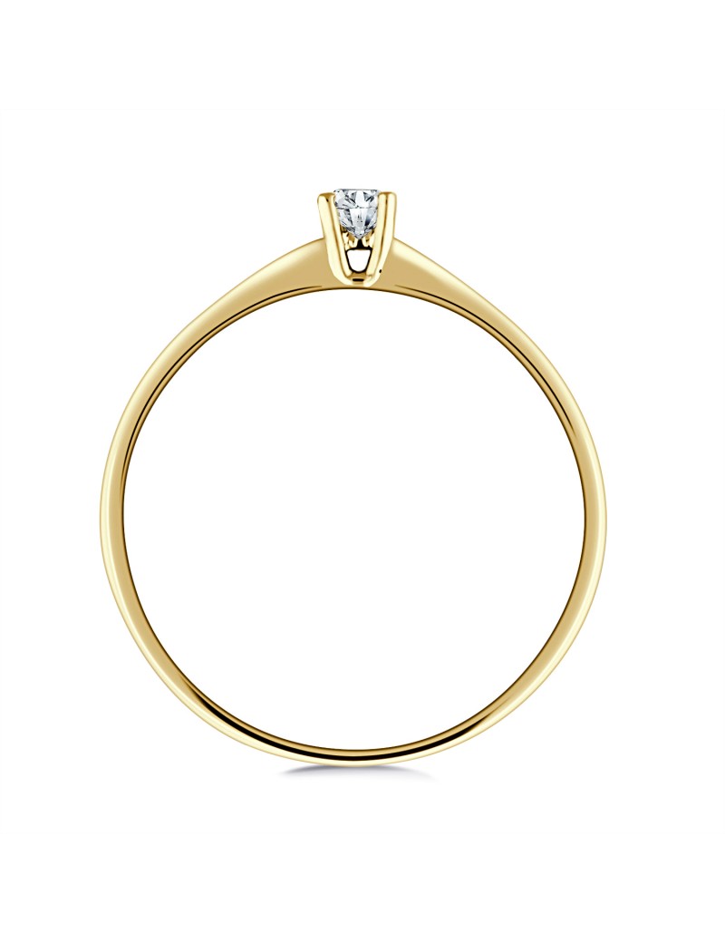 Roma: Anillo Diamante Solitario oro Amarillo 18k · Joyería Marga Mira