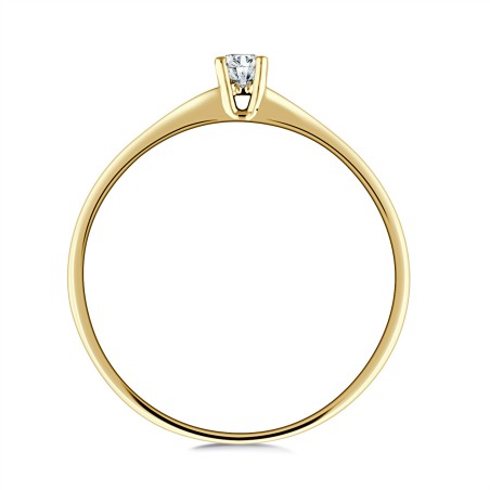 Roma: Anillo Diamante Solitario oro Amarillo 18k · Joyería Marga Mira