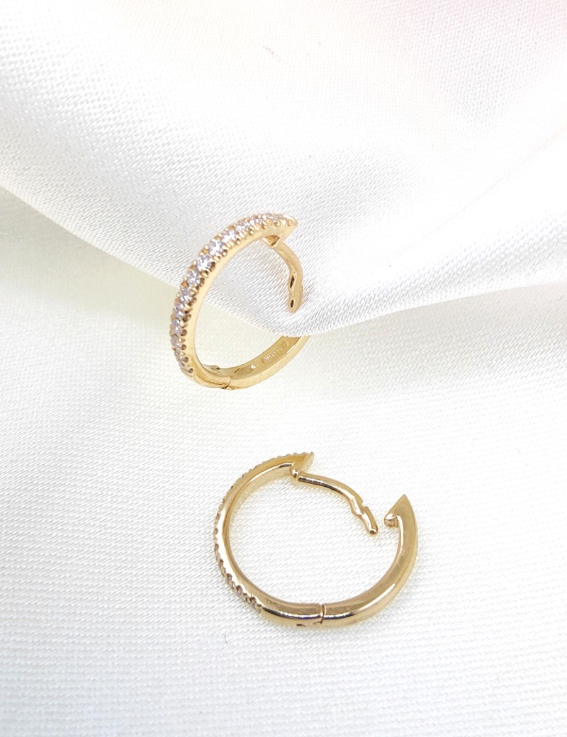 Pendientes Martina de Diamantes en Oro Amarillo · Joyería Marga Mira