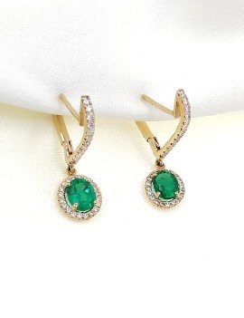 Pendientes Esmeraldas Ovales 1.36ct | Oro Amarillo 18k · Marga Mira