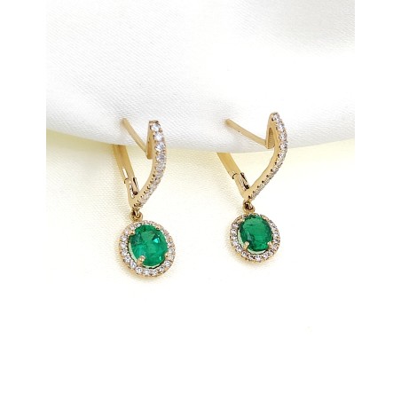 Pendientes Esmeraldas Ovales 1.36ct | Oro Amarillo 18k · Marga Mira