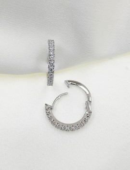 Amelia Pendientes Aro Oro Blanco 18k | 26 Diamantes 0.72ct E-VS