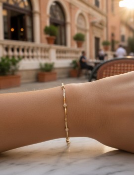 Pulsera 8 Diamantes 0.11ct F-VS | Oro Amarillo 18k · Marga Mira
