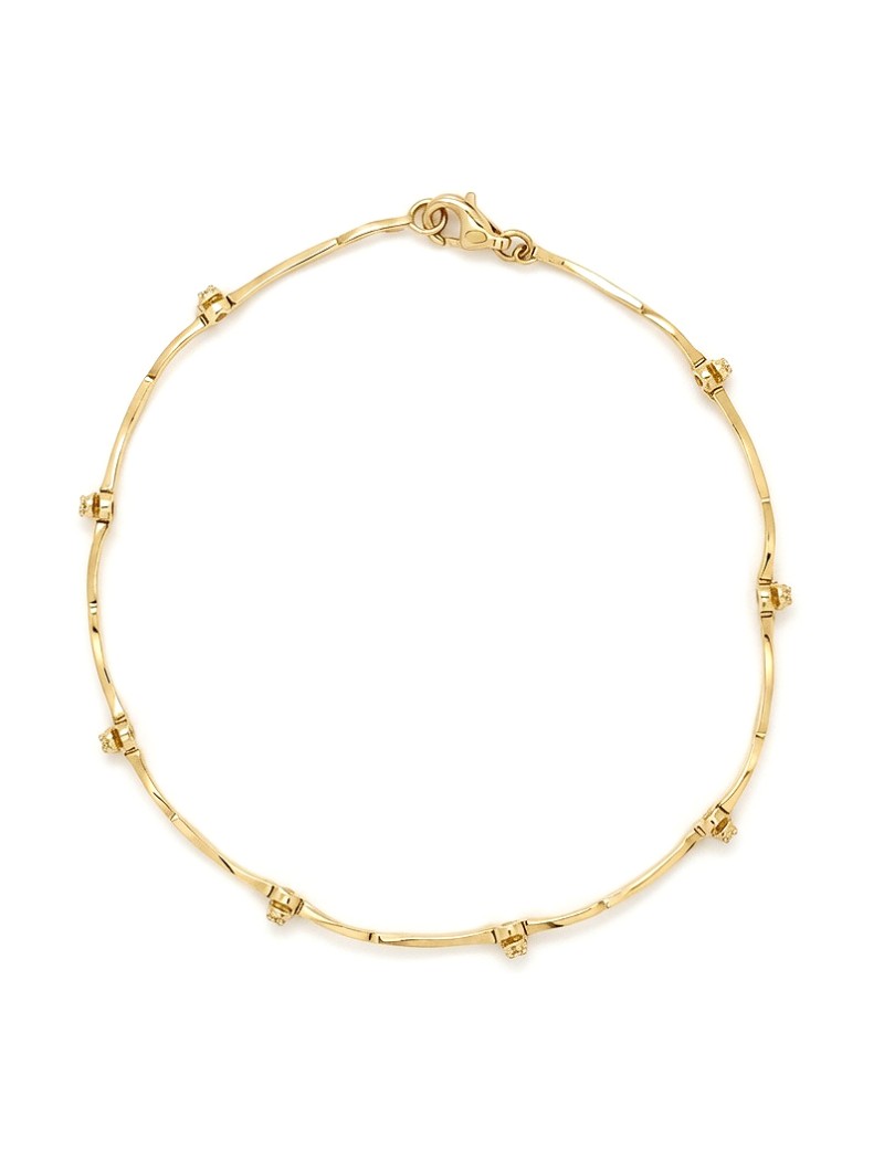 Pulsera 8 Diamantes 0.11ct F-VS | Oro Amarillo 18k · Marga Mira