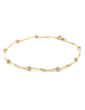 Pulsera 8 Diamantes 0.11ct F-VS | Oro Amarillo 18k · Marga Mira