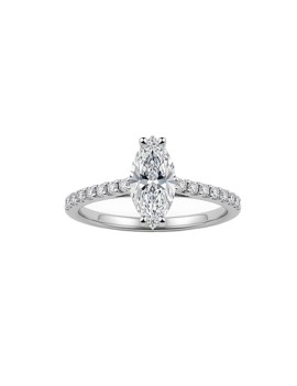 Anillo con Diamante Marquise 0,54ct GIA | Oro Blanco 18k · Marga Mira