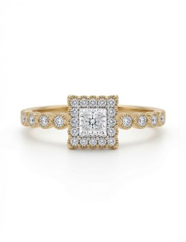 Anillo de Diamantes Estilo Vintage 0,12ct · Joyería Marga Mira