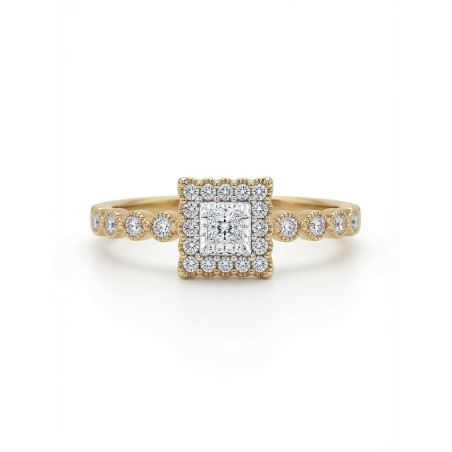 Anillo de Diamantes Estilo Vintage 0,12ct · Joyería Marga Mira