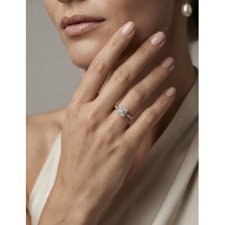Anillo de Diamantes Estilo Vintage 0,12ct · Joyería Marga Mira
