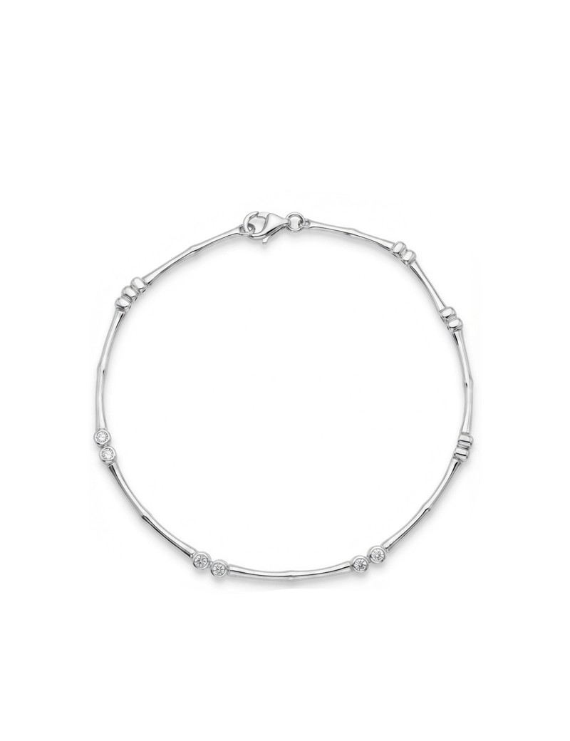 Pulsera 14 Diamantes 0.08ct F-VS | Oro Blanco 18k · Marga Mira
