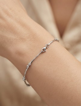 Pulsera 14 Diamantes 0.08ct F-VS | Oro Blanco 18k · Marga Mira