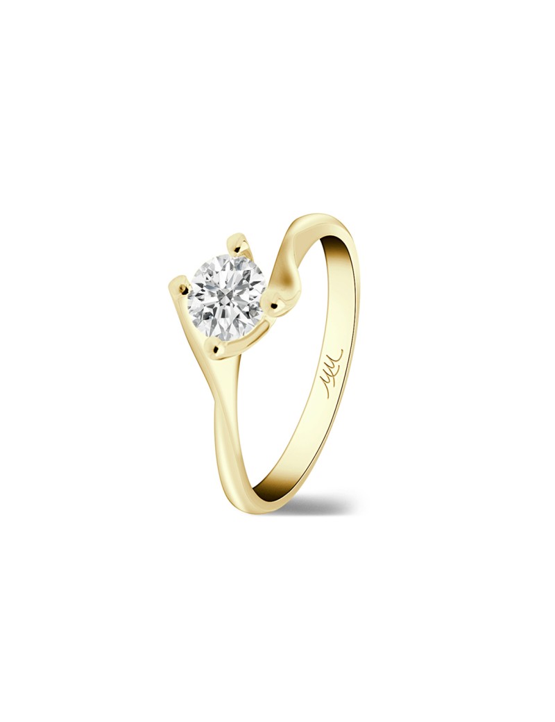 Emma: Anillo de Diamante Solitario | Oro Amarillo 18k · Marga Mira