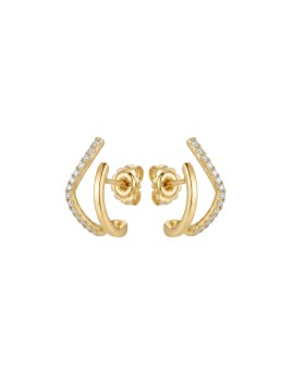 Johana: Pendientes con Diamantes en Oro Amarillo 18k · Marga Mira