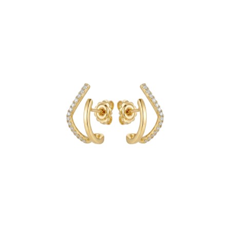 Johana: Pendientes con Diamantes en Oro Amarillo 18k · Marga Mira