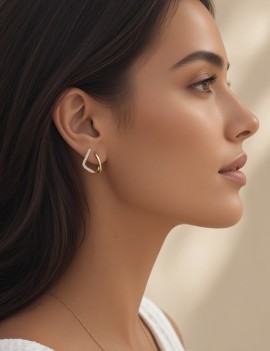 Johana: Pendientes con Diamantes en Oro Amarillo 18k · Marga Mira