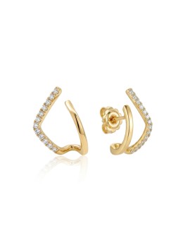 Johana: Pendientes con Diamantes en Oro Amarillo 18k · Marga Mira