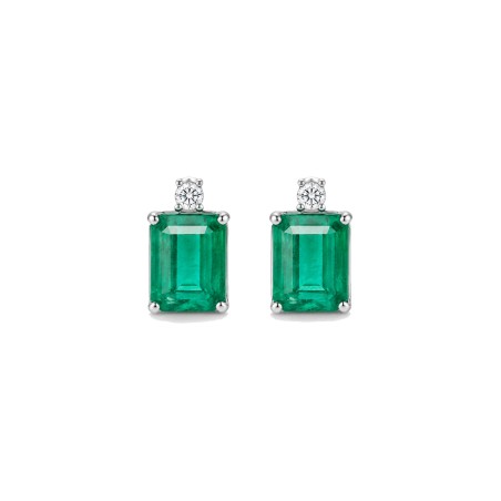 Ankara: Pendientes Esmeraldas y Diamantes en Oro 18k · Marga Mira