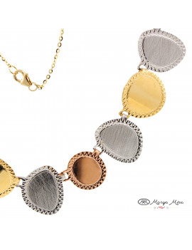 Gargantilla oro 18kilates tricolor para comprar online