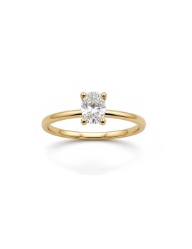 Carol: Anillo de Diamante Talla Oval | Oro Amarillo 18k · Marga Mira