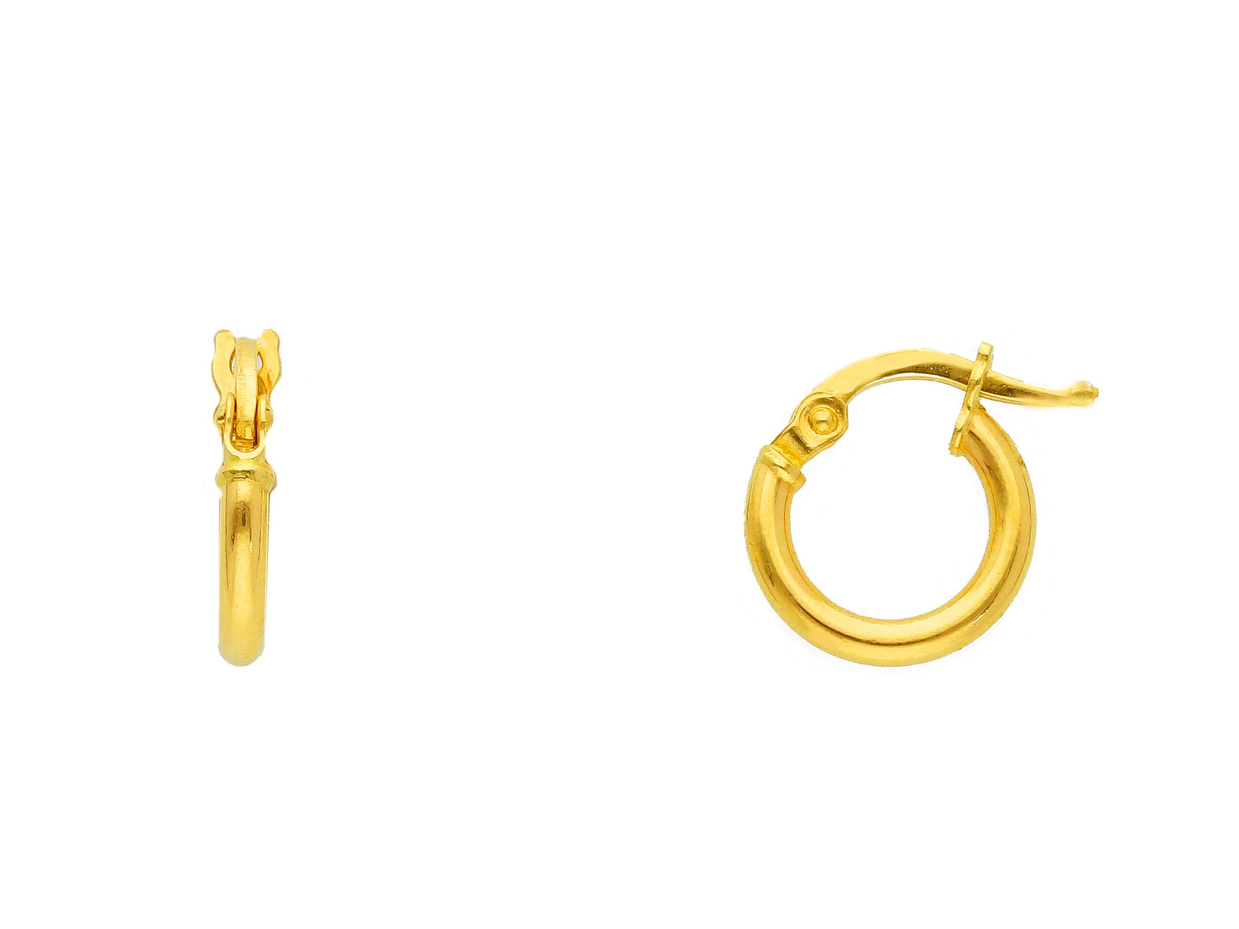 pendientes de aro mujer - pendientes oro amarillo pequenos - mejores joyerias online - joyeria marga mira