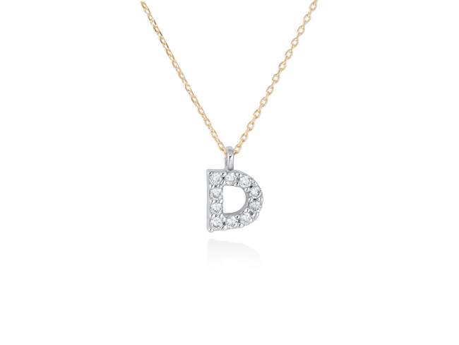 collar letra D diamantes - collar mujer inicial d oro diamantes - mejores joyerias online - joyeria marga mira