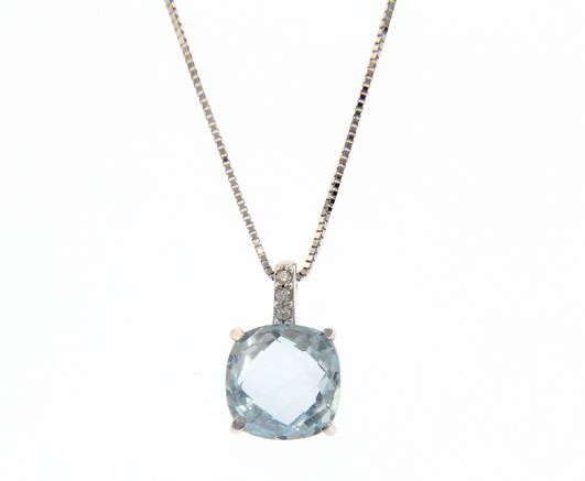 collar mujer oro topacio azul - colgante mujer piedras azules - necklaces earrings to buy online - joyeria marga mira