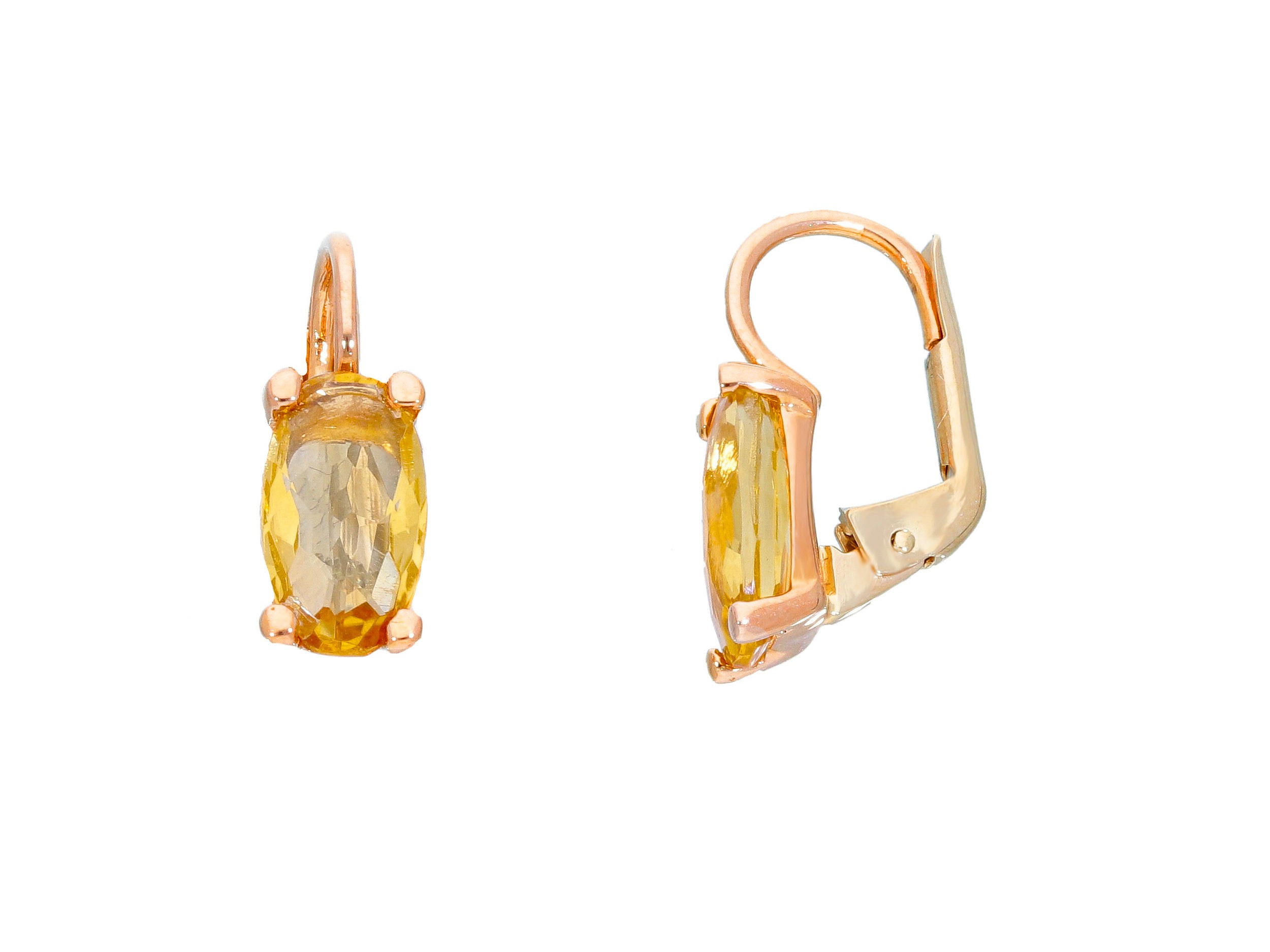 pendientes oro citrinos - aretes mujer piedras amarillas - gold earrings to buy online - joyeria marga mira