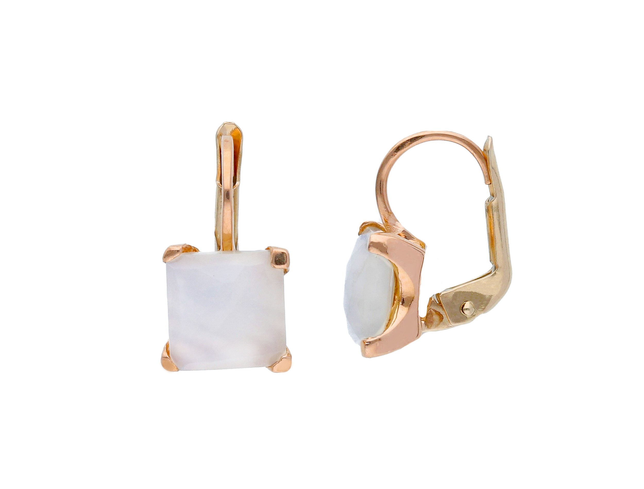 pendientes mujer oro piedra luna - aretes mujer piedras azules - gold earrings to buy online - joyeria marga mira