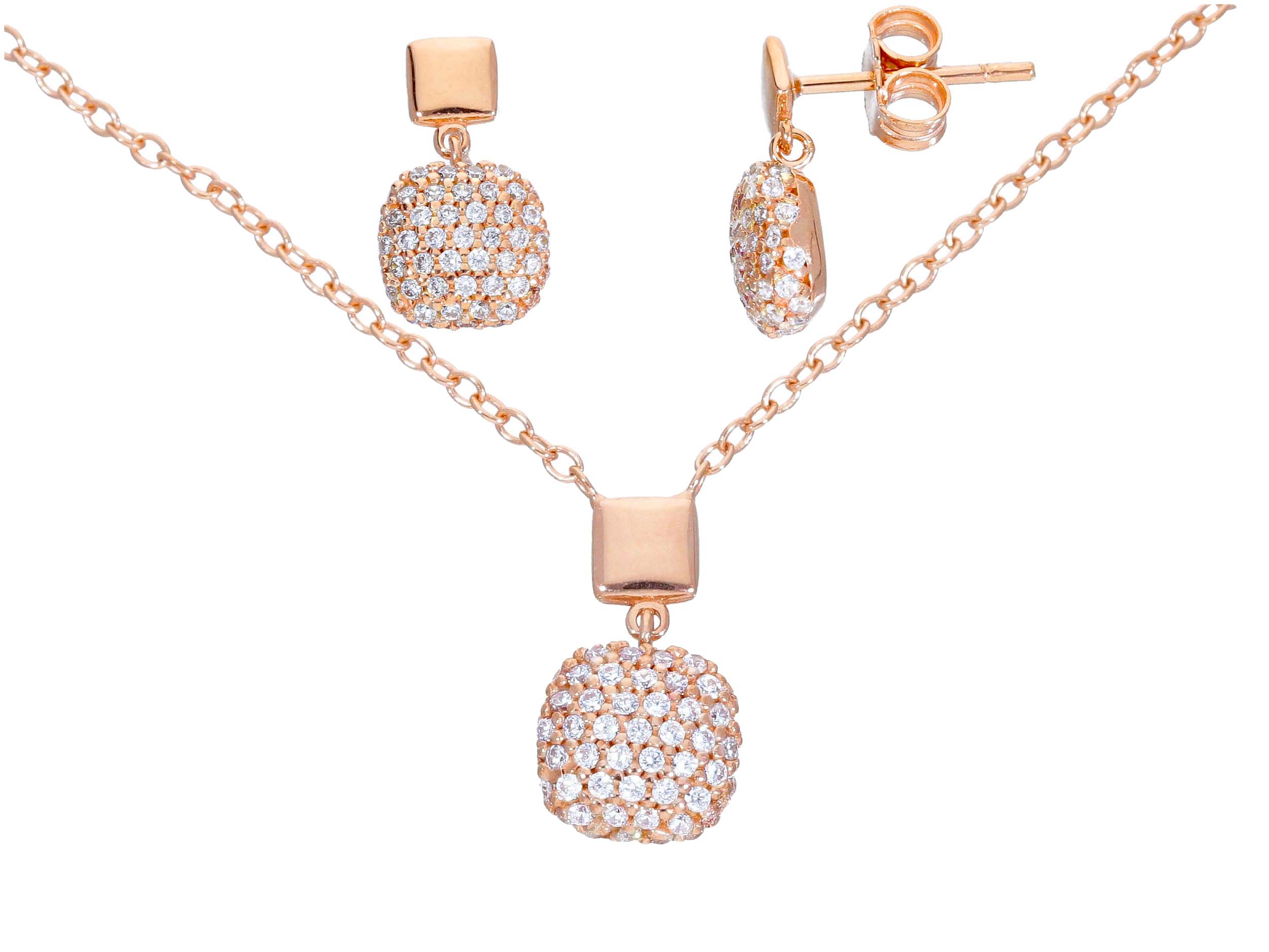 conjunto joyas mujer oro circonitas - aretes mujer cuadrados - gold earrings to buy online - joyeria marga mira